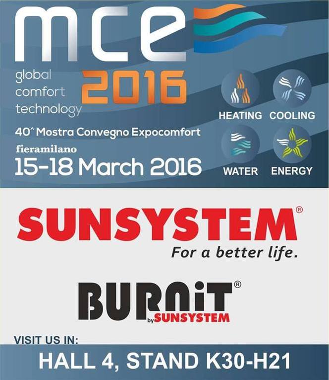 Sunsystem на выставке MCE 2016